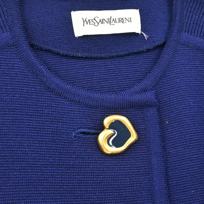 Yves Saint Laurent Setup Suit Jacket Skirt Navy #M #36-38