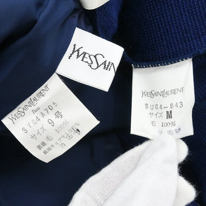 Yves Saint Laurent Setup Suit Jacket Skirt Navy #M #36-38