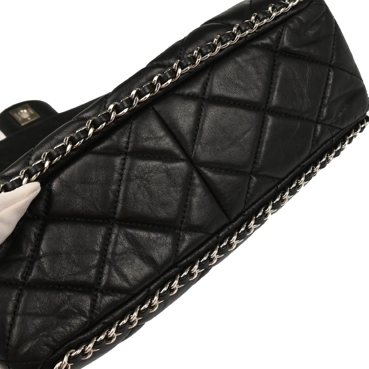 Chanel 2019 Black Calfskin Chain Around Shoulder Bag