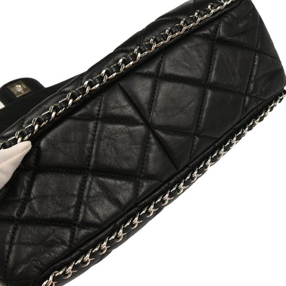Chanel 2019 Black Calfskin Chain Around Shoulder Bag