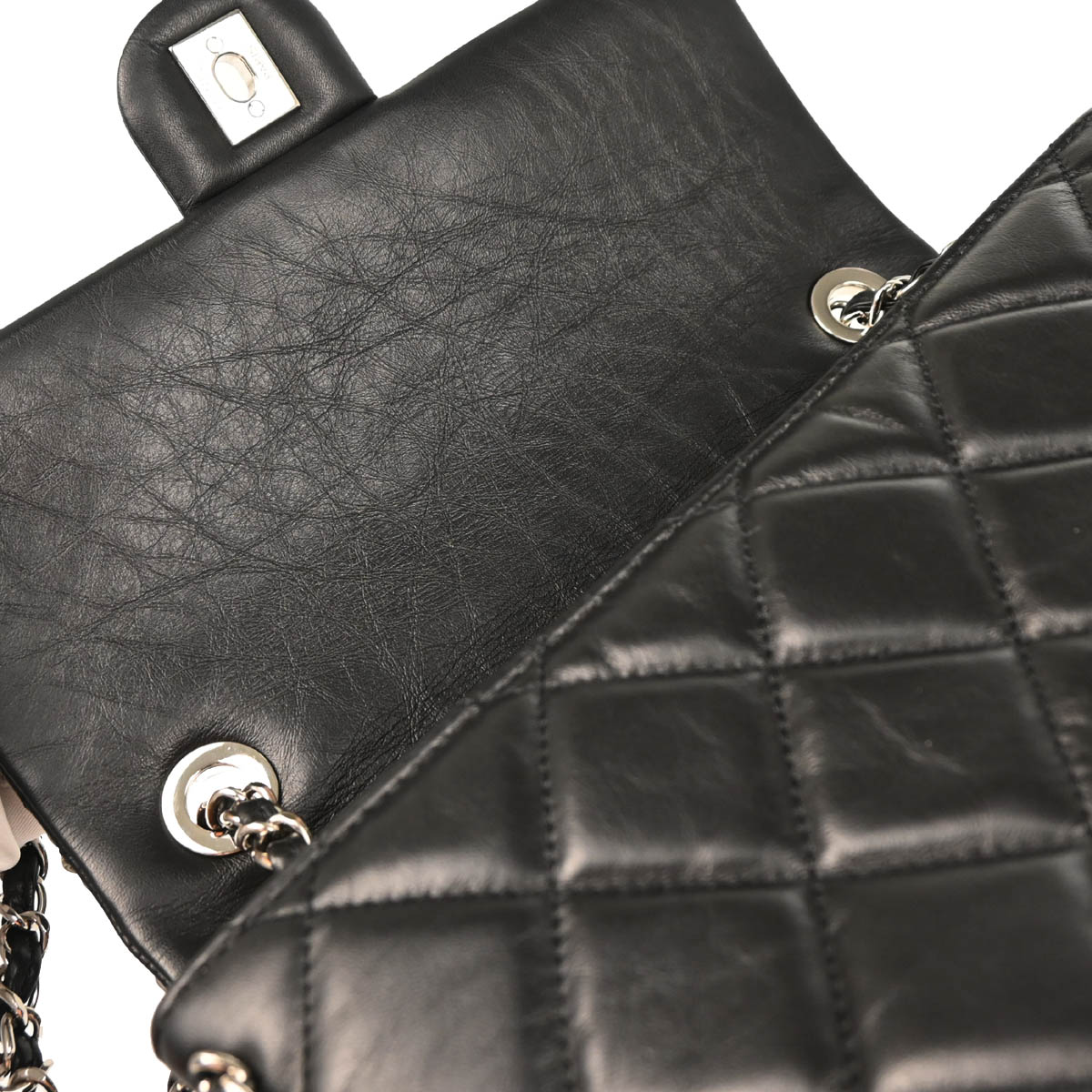 Chanel 2019 Black Calfskin Chain Around Shoulder Bag