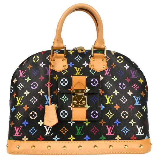 Louis Vuitton 2012 Black Monogram Multicolor Alma GM Handbag M40442