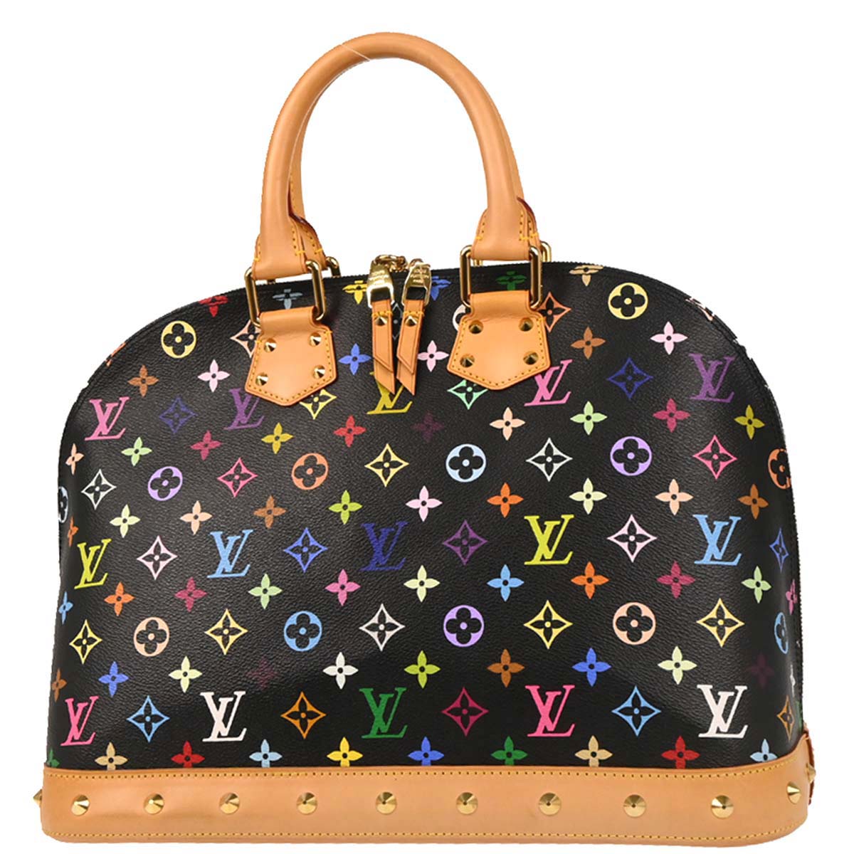Louis Vuitton 2012 Black Monogram Multicolor Alma GM Handbag M40442