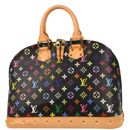 Louis Vuitton 2012 Black Monogram Multicolor Alma GM Handbag M40442
