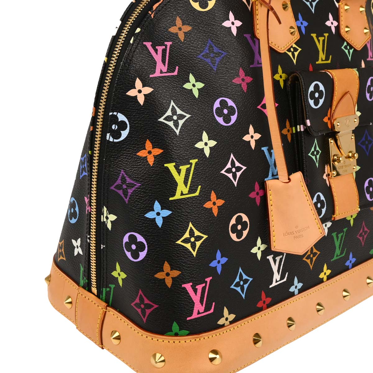 Louis Vuitton 2012 Black Monogram Multicolor Alma GM Handbag M40442