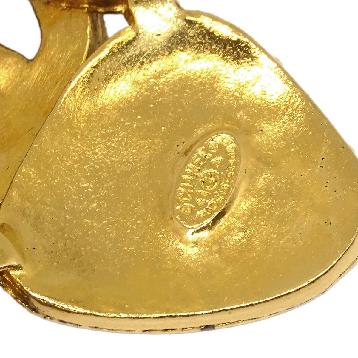 Chanel Gripoix Brooch Pin Gold Red 94A