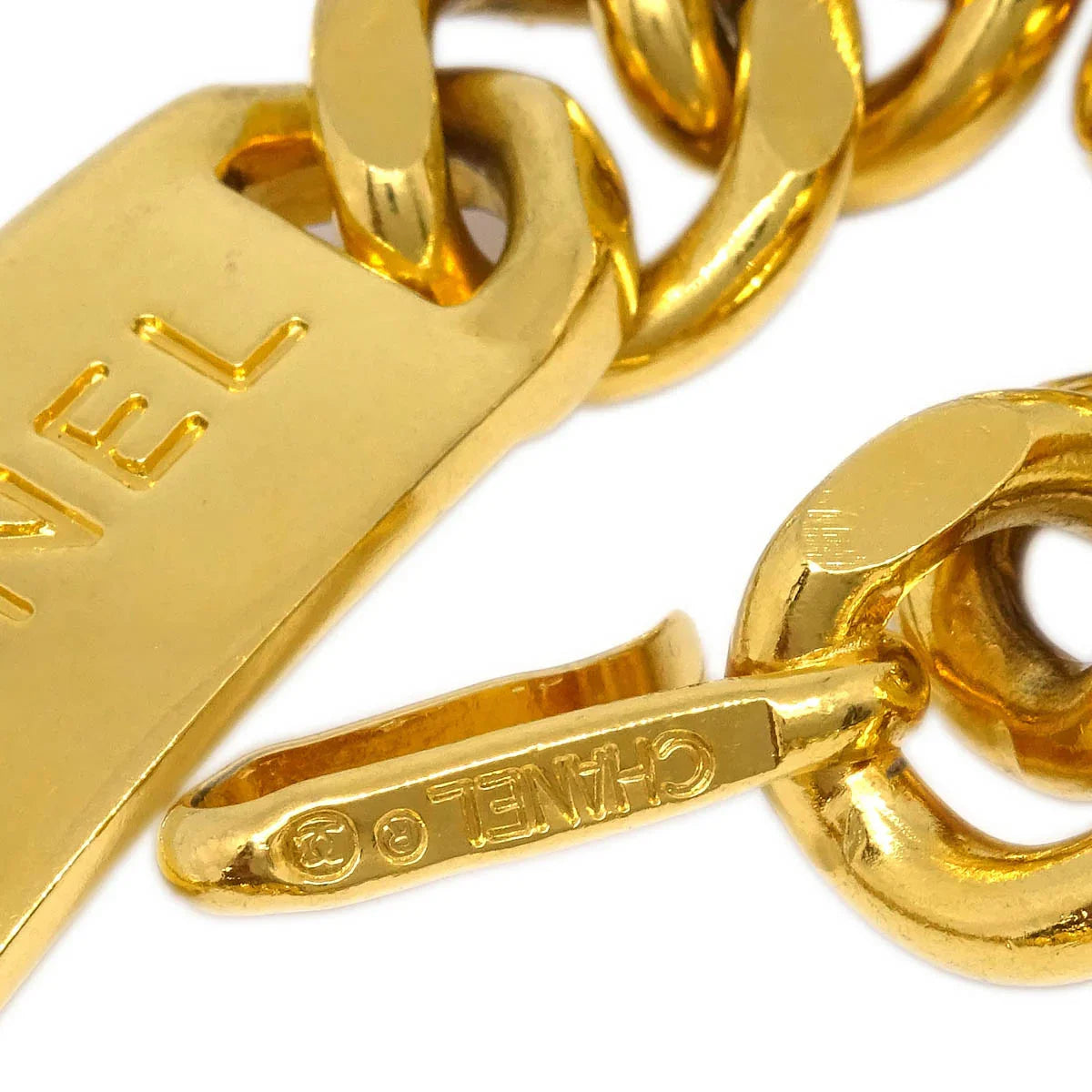 Chanel Gold Medallion Chain Belt Small Good