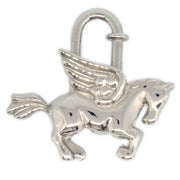 Hermes 1993 Le Cheval Pegasus Cadena Silver Small Good