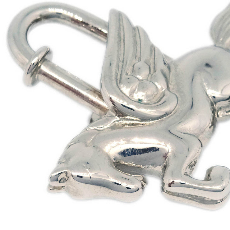 Hermes 1993 Le Cheval Pegasus Cadena Silver Small Good