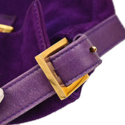 Fendi Purple Suede Baguette Handbag
