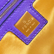Fendi Purple Suede Baguette Handbag
