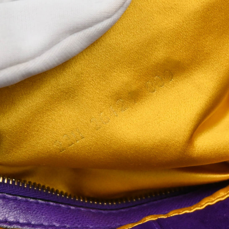 Fendi Purple Suede Baguette Handbag