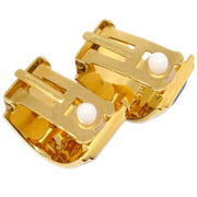 Hermes Gold Enamel Cloisonne Ware Earrings Clip-On