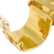 Hermes Gold Enamel Cloisonne Ware Earrings Clip-On