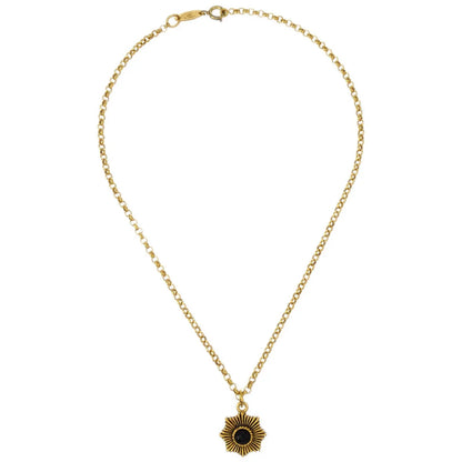 Chanel Stone Gold Chain Pendant Necklace 1984