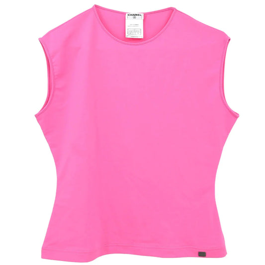 Chanel 2000 Sleeveless Tank Top Pink #44