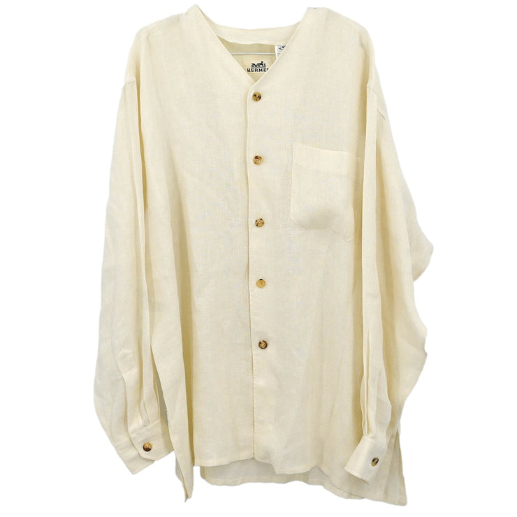Hermes Shirt Blouse White #42