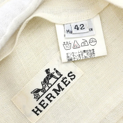 Hermes Shirt Blouse White #42