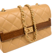 Chanel 2003-2004 Beige Caviar Shoulder Bag