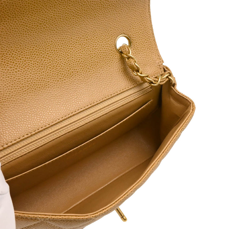 Chanel 2003-2004 Beige Caviar Shoulder Bag