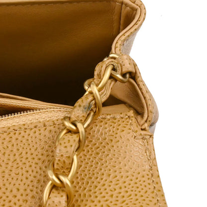 Chanel Beige Caviar Shoulder Bag