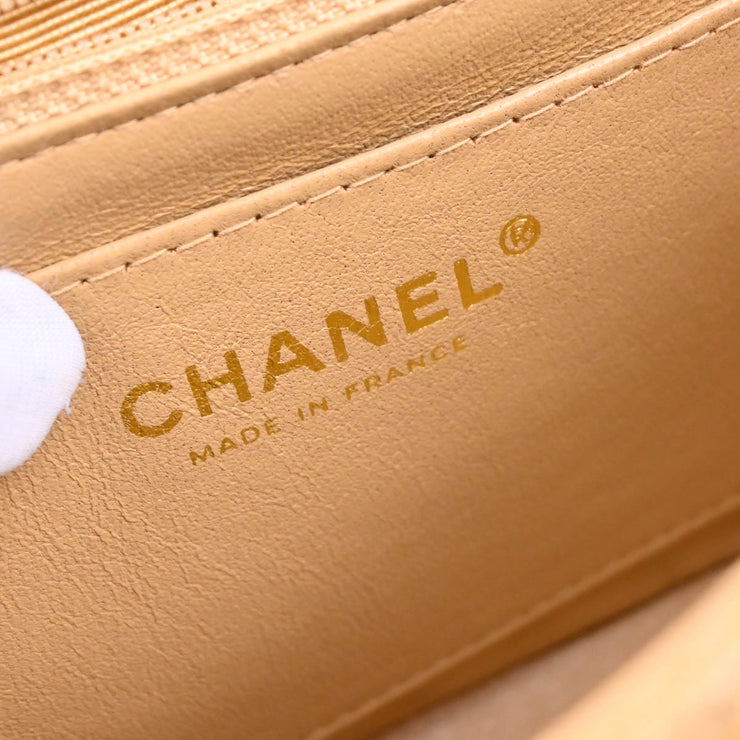 Chanel 2003-2004 Beige Caviar Shoulder Bag