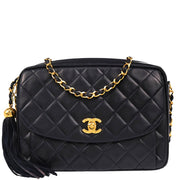 Chanel 1991-1994 Navy Lambskin Camera Bag Small