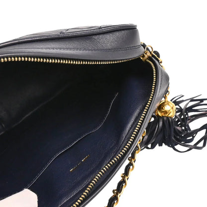 Chanel Navy Lambskin Camera Bag Small