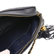 Chanel 1991-1994 Navy Lambskin Camera Bag Small