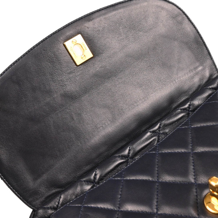 Chanel 1991-1994 Navy Lambskin Camera Bag Small