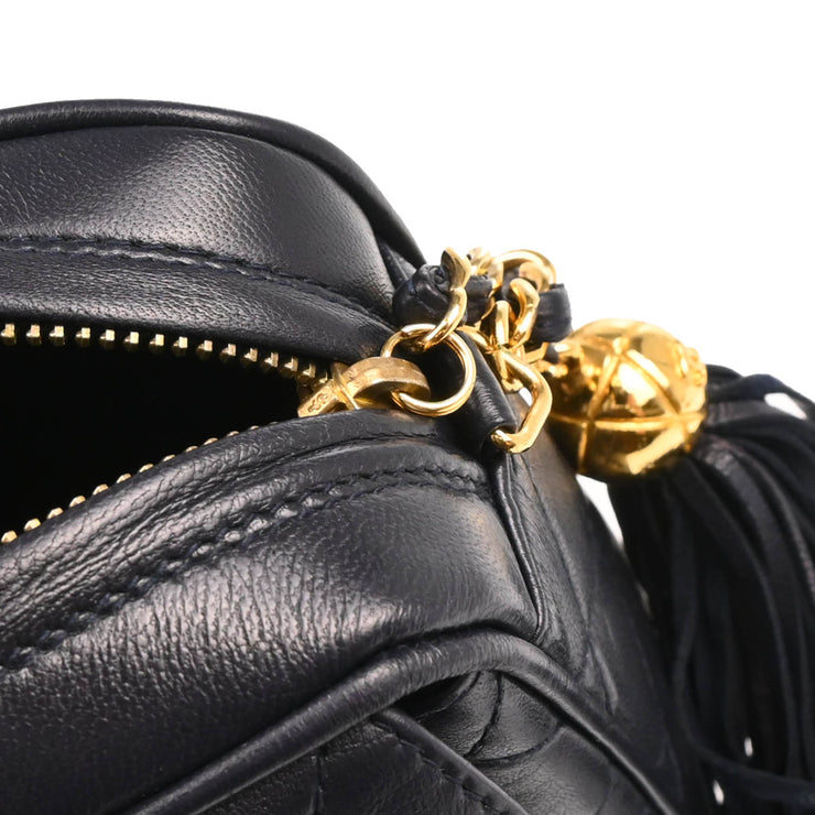 Chanel 1991-1994 Navy Lambskin Camera Bag Small