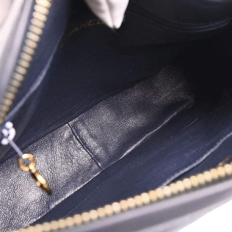 Chanel 1991-1994 Navy Lambskin Camera Bag Small