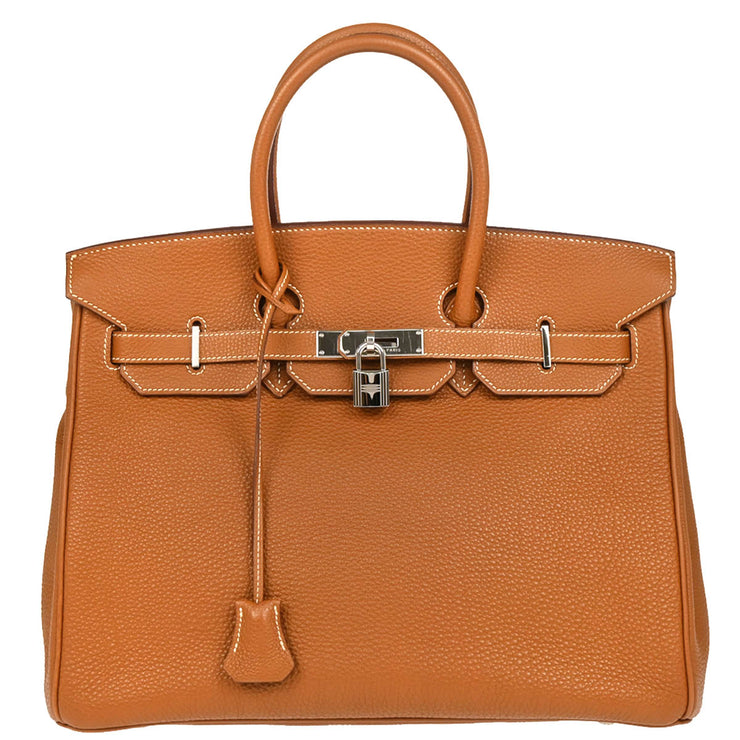 Hermes 2004 Gold Togo Birkin 35 Handbag