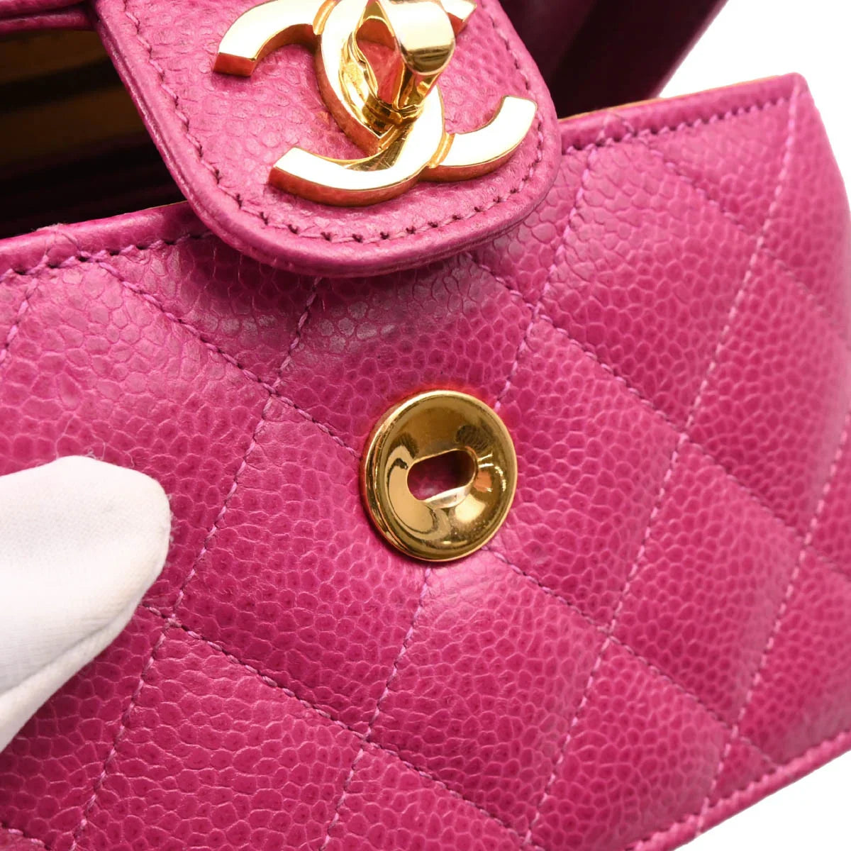 Chanel Pink Caviar Vanity Shoulder Bag