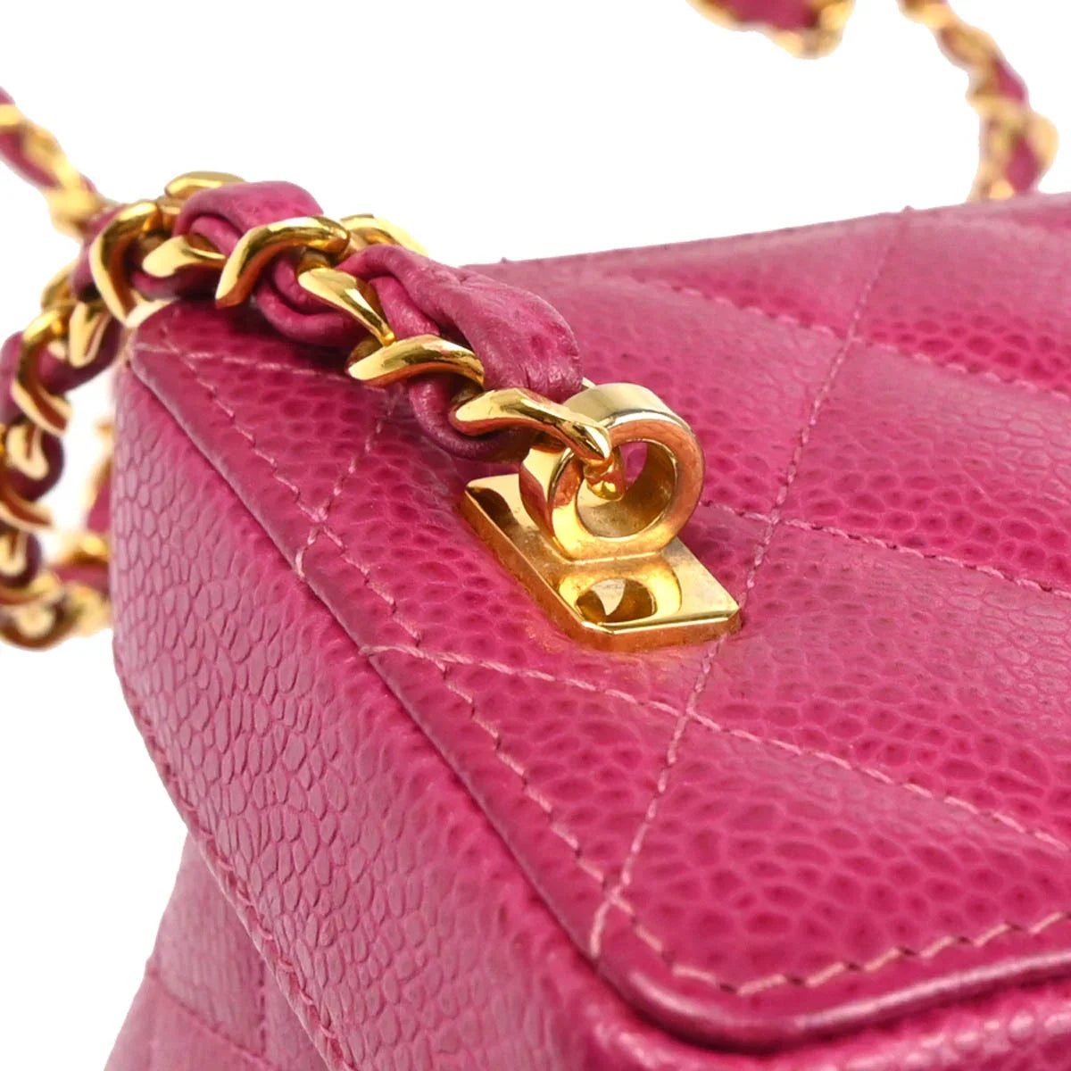Chanel Pink Caviar Vanity Shoulder Bag