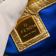Fendi Gold Zucca Embroidered Baguette Handbag