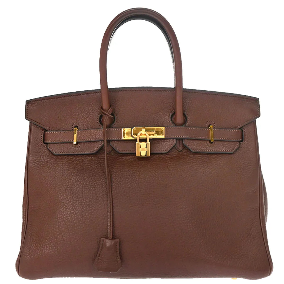 Hermes Marron Fonce Togo Birkin 35 Handbag