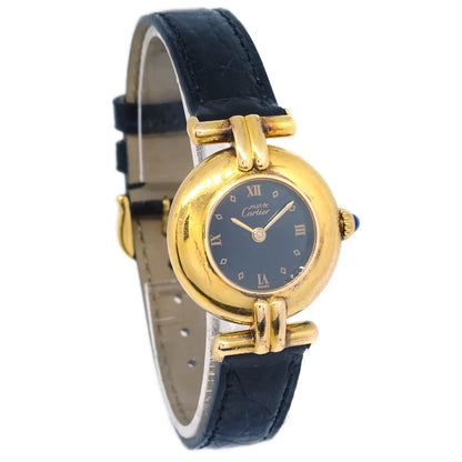 Cartier * Must Colisee Quartz Watch SV925 Black