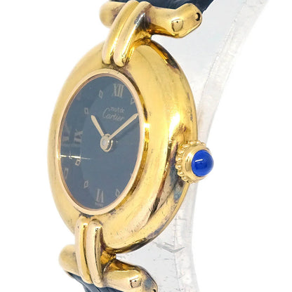 Cartier * Must Colisee Quartz Watch SV925 Black