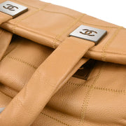 Chanel 2003-2004 Beige Caviar Choco Bar Handbag