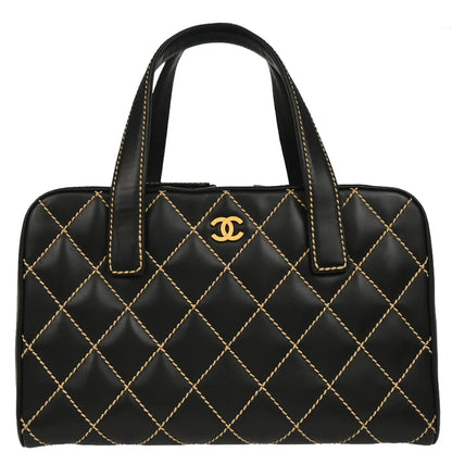 Chanel Black Calfskin Wild Stitch Handbag