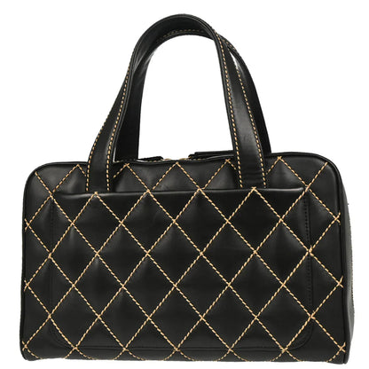 Chanel Black Calfskin Wild Stitch Handbag