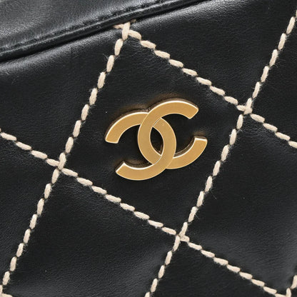 Chanel Black Calfskin Wild Stitch Handbag