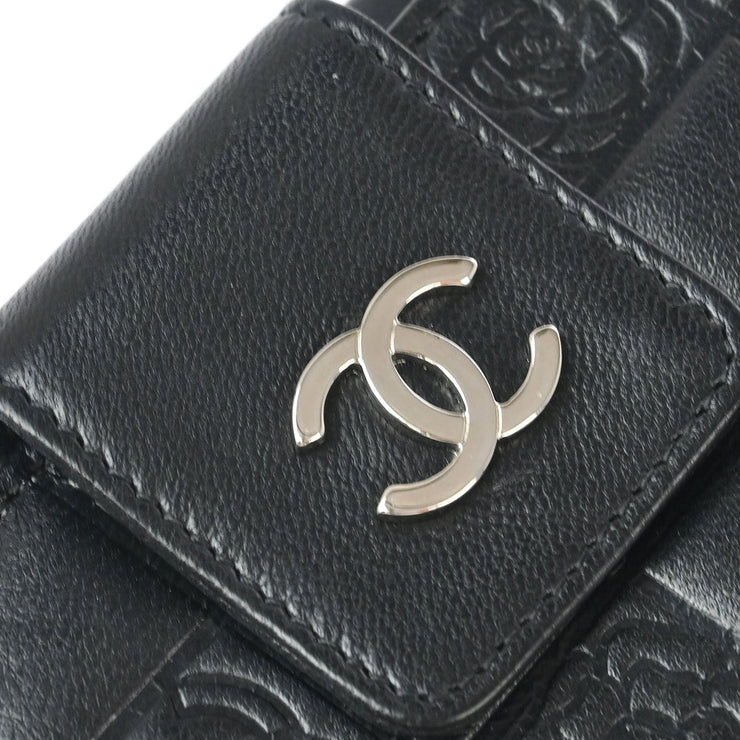 Chanel 2004-2005 Black Lambskin Icon Bifold Wallet