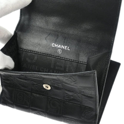 Chanel Black Lambskin Icon Bifold Wallet