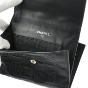 Chanel 2004-2005 Black Lambskin Icon Bifold Wallet