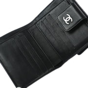 Chanel 2004-2005 Black Lambskin Icon Bifold Wallet