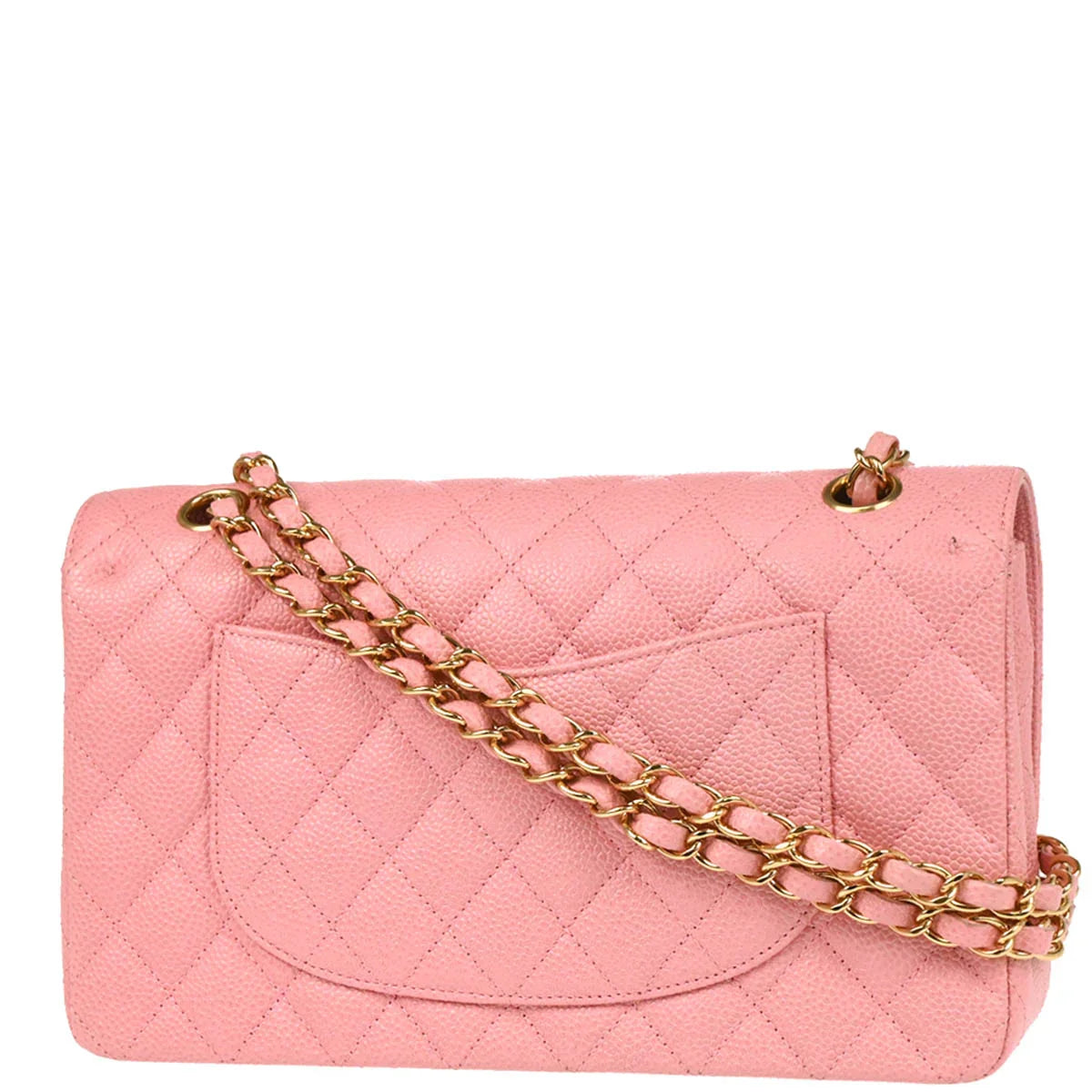 Chanel Pink Caviar Medium Classic Double Flap Shoulder Bag
