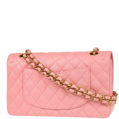Chanel Pink Caviar Medium Classic Double Flap Shoulder Bag