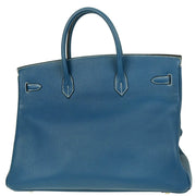 Hermes 2003 Blue Jean Taurillon Clemence Birkin 40 Handbag